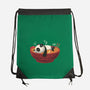 Sleepy Ramen Panda-None-Drawstring-Bag-erion_designs