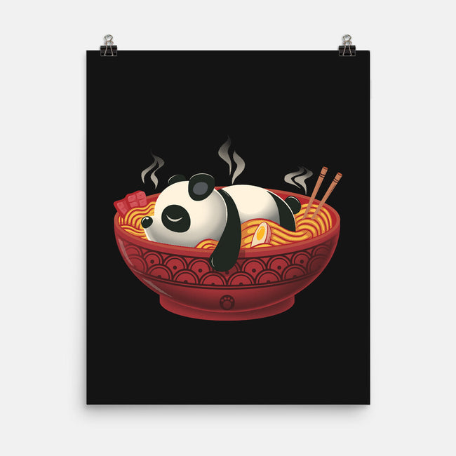 Sleepy Ramen Panda-None-Matte-Poster-erion_designs