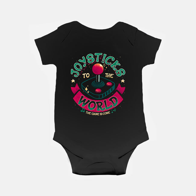 Joysticks To The World-Baby-Basic-Onesie-teesgeex