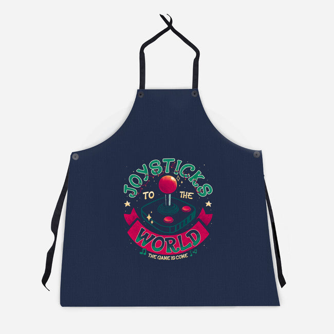 Joysticks To The World-Unisex-Kitchen-Apron-teesgeex