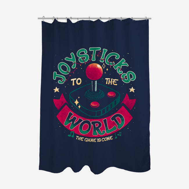 Joysticks To The World-None-Polyester-Shower Curtain-teesgeex