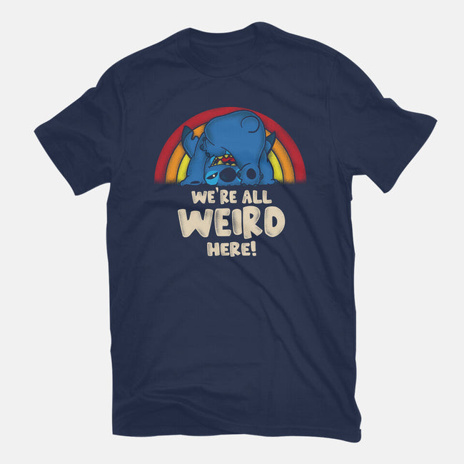 We're All Weird Here-Womens-Basic-Tee-turborat14