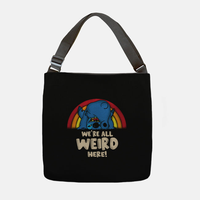 We're All Weird Here-None-Adjustable Tote-Bag-turborat14