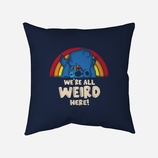 We're All Weird Here-None-Removable Cover w Insert-Throw Pillow-turborat14