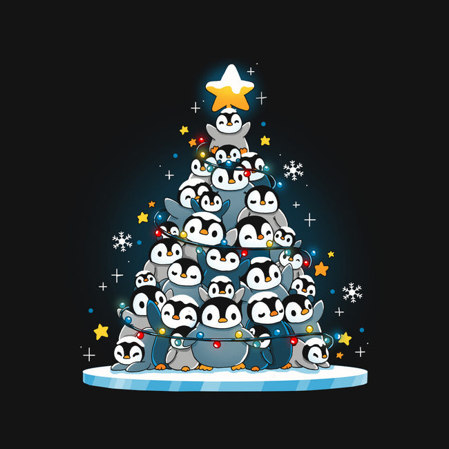 Penguin Christmas Tree-Womens-Off Shoulder-Tee-Vallina84