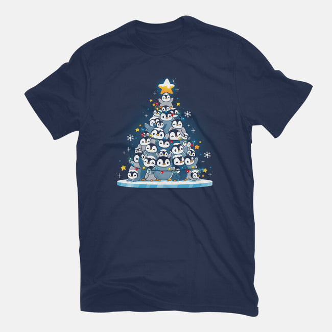 Penguin Christmas Tree-Unisex-Basic-Tee-Vallina84