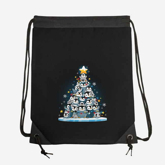 Penguin Christmas Tree-None-Drawstring-Bag-Vallina84