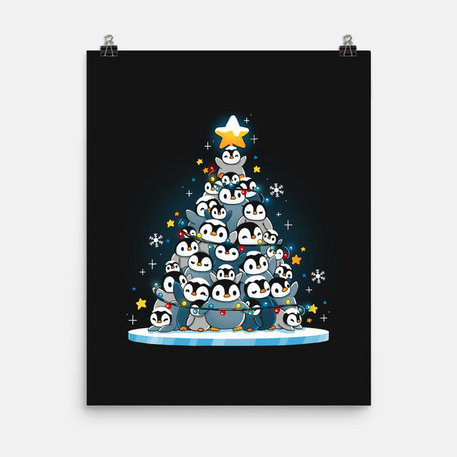 Penguin Christmas Tree-None-Matte-Poster-Vallina84