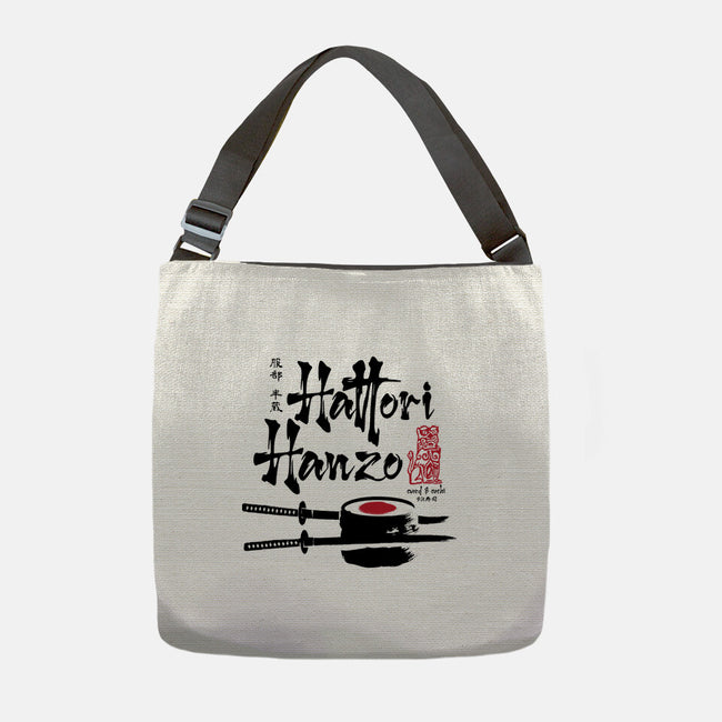 Hattori Hanzo Sword And Sushi-None-Adjustable Tote-Bag-DrMonekers