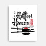 Hattori Hanzo Sword And Sushi-None-Stretched-Canvas-DrMonekers