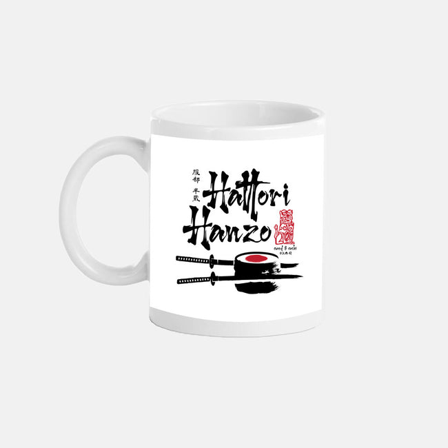 Hattori Hanzo Sword And Sushi-None-Mug-Drinkware-DrMonekers