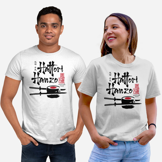 Hattori Hanzo Sword And Sushi-Unisex-Basic-Tee-DrMonekers