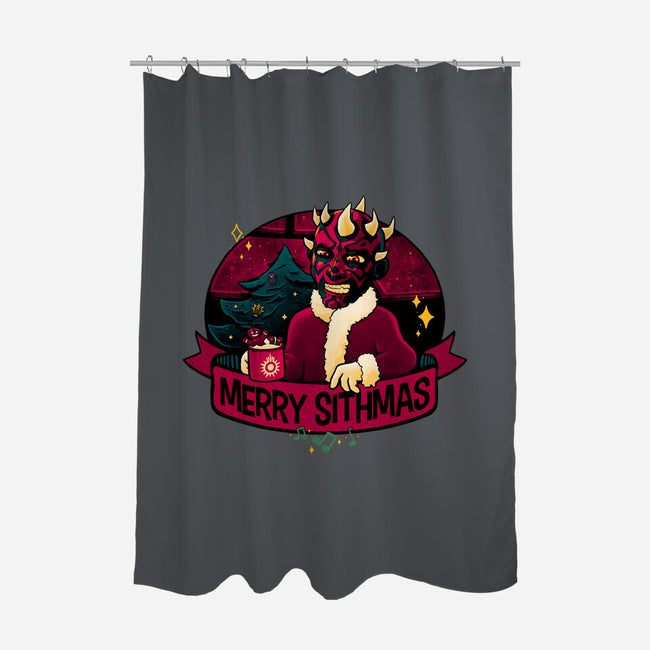 Merry Sithmas To All-None-Polyester-Shower Curtain-teesgeex