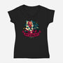 Joy To The Galaxy-Womens-V-Neck-Tee-teesgeex