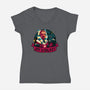 Joy To The Galaxy-Womens-V-Neck-Tee-teesgeex