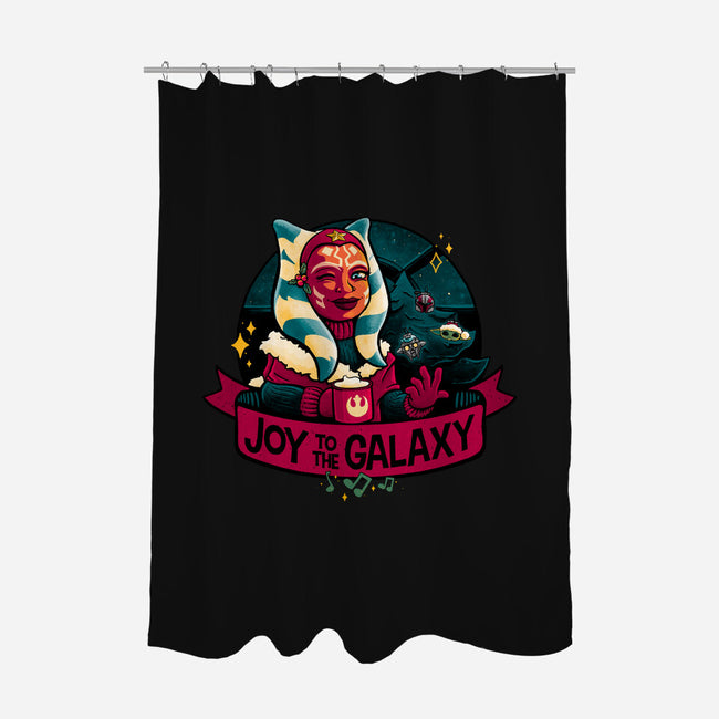 Joy To The Galaxy-None-Polyester-Shower Curtain-teesgeex