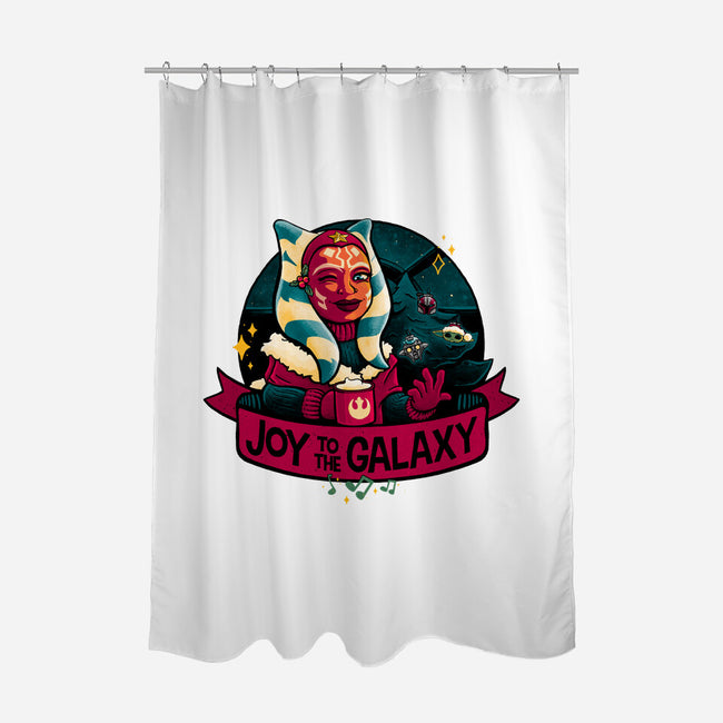 Joy To The Galaxy-None-Polyester-Shower Curtain-teesgeex