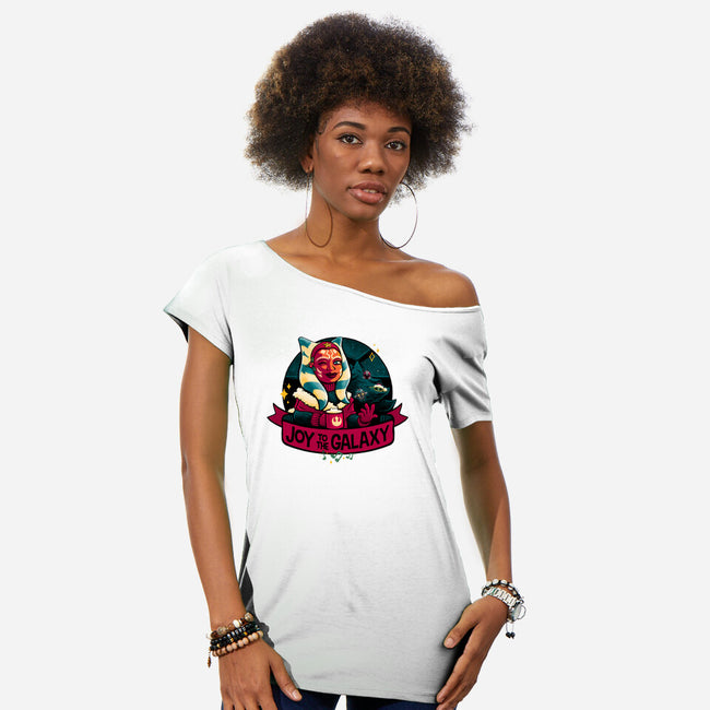 Joy To The Galaxy-Womens-Off Shoulder-Tee-teesgeex