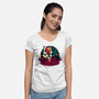 Joy To The Galaxy-Womens-V-Neck-Tee-teesgeex