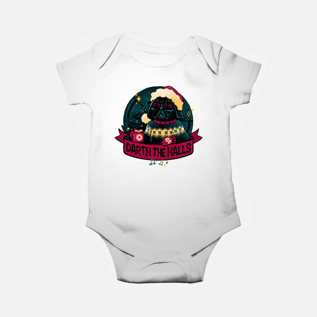 Darth The Halls-Baby-Basic-Onesie-teesgeex