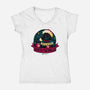 Darth The Halls-Womens-V-Neck-Tee-teesgeex