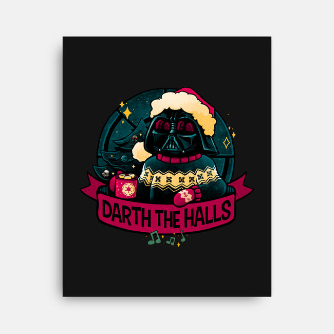 Darth The Halls-None-Stretched-Canvas-teesgeex