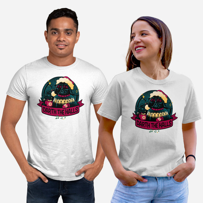 Darth The Halls-Unisex-Basic-Tee-teesgeex