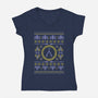 A Gate To Christmas-Womens-V-Neck-Tee-Arinesart