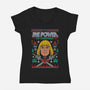 The Power Of Christmas-Womens-V-Neck-Tee-Arinesart