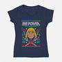 The Power Of Christmas-Womens-V-Neck-Tee-Arinesart