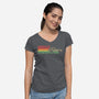 Retro Vacation-Womens-V-Neck-Tee-anarist