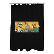 The Great Wave Kawaiiju-None-Polyester-Shower Curtain-anarist