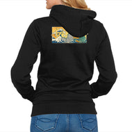 The Great Wave Kawaiiju-Unisex-Zip-Up-Sweatshirt-anarist