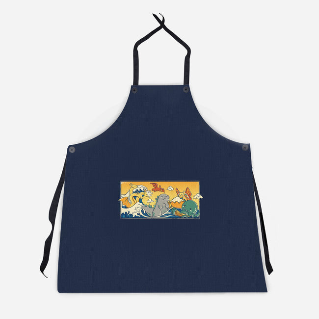 The Great Wave Kawaiiju-Unisex-Kitchen-Apron-anarist