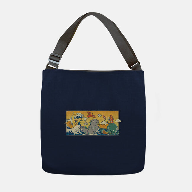 The Great Wave Kawaiiju-None-Adjustable Tote-Bag-anarist