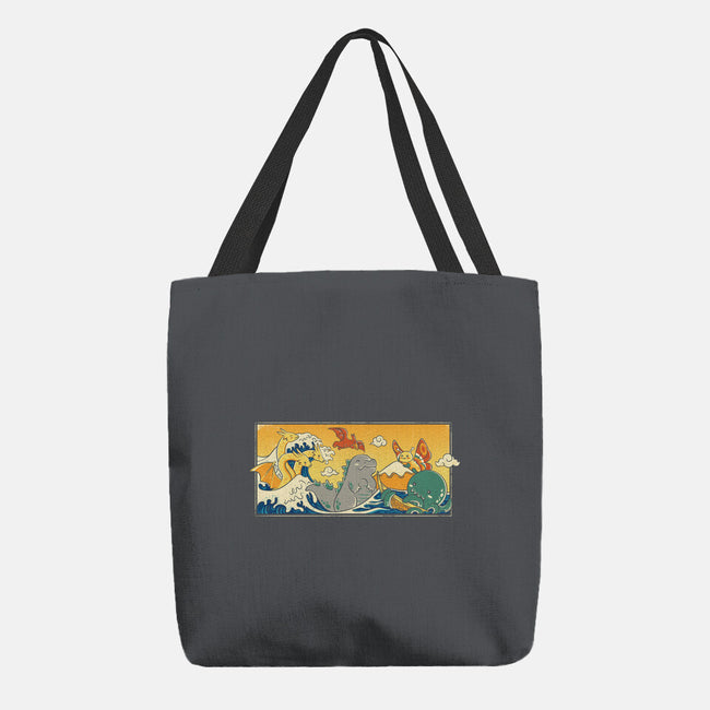 The Great Wave Kawaiiju-None-Basic Tote-Bag-anarist