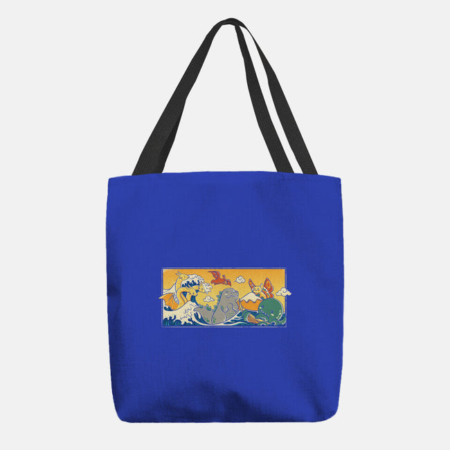 The Great Wave Kawaiiju-None-Basic Tote-Bag-anarist