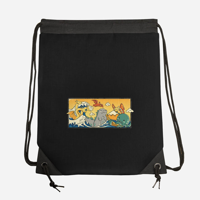 The Great Wave Kawaiiju-None-Drawstring-Bag-anarist