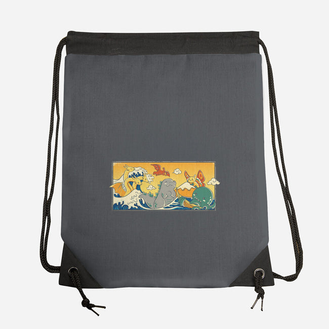 The Great Wave Kawaiiju-None-Drawstring-Bag-anarist