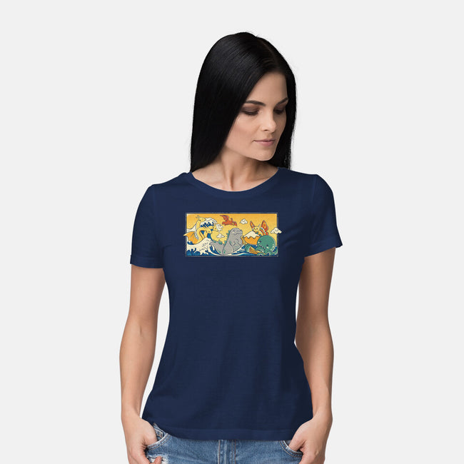 The Great Wave Kawaiiju-Womens-Basic-Tee-anarist