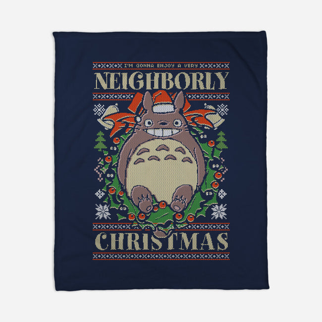 Neighborly Christmas-None-Fleece-Blanket-Arinesart