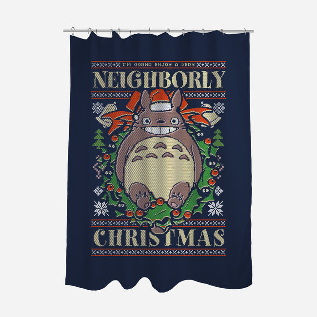 Neighborly Christmas-None-Polyester-Shower Curtain-Arinesart