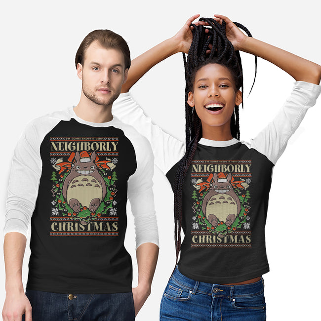 Neighborly Christmas-Unisex-Baseball-Tee-Arinesart