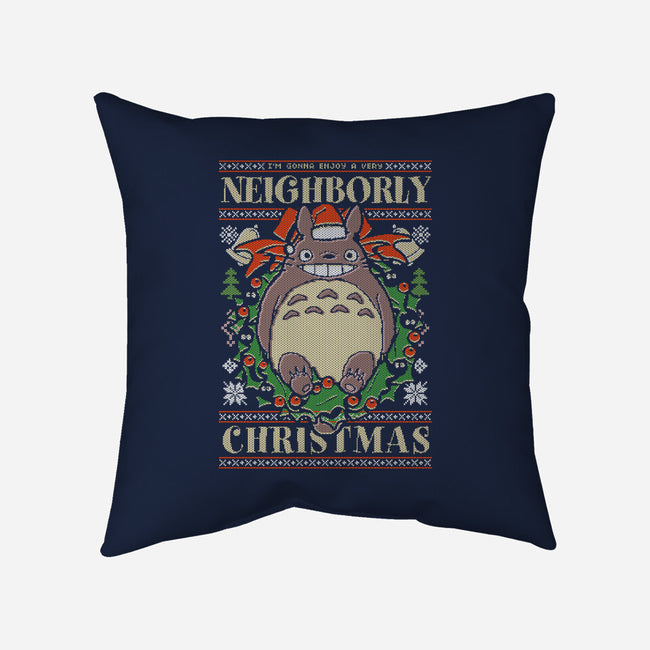 Neighborly Christmas-None-Removable Cover w Insert-Throw Pillow-Arinesart