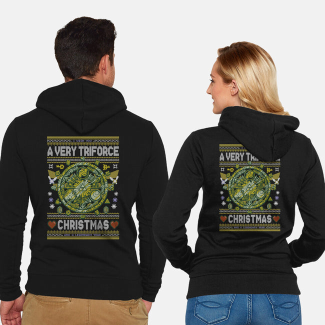 A Very Hyrule Christmas-Unisex-Zip-Up-Sweatshirt-Arinesart