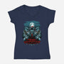 Merry Krampusnacht-Womens-V-Neck-Tee-daobiwan