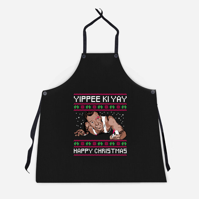 Yippee Ki Yay TV Dinner-Unisex-Kitchen-Apron-rocketman_art