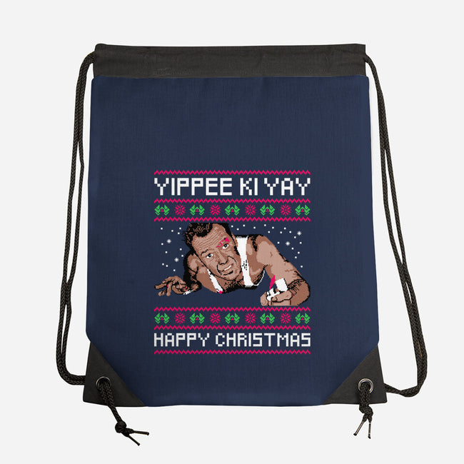 Yippee Ki Yay TV Dinner-None-Drawstring-Bag-rocketman_art