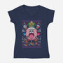 A Very Copy Christmas-Womens-V-Neck-Tee-Arinesart