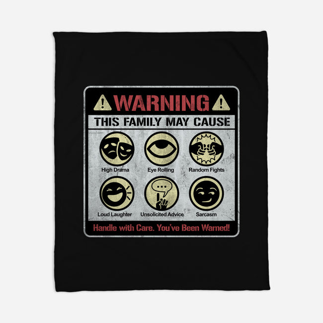 Family Warning-None-Fleece-Blanket-NMdesign